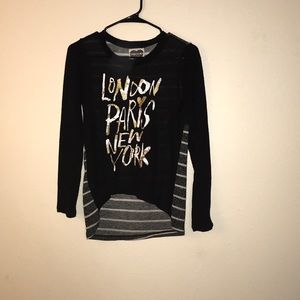 Long sleeve stripped back shirt